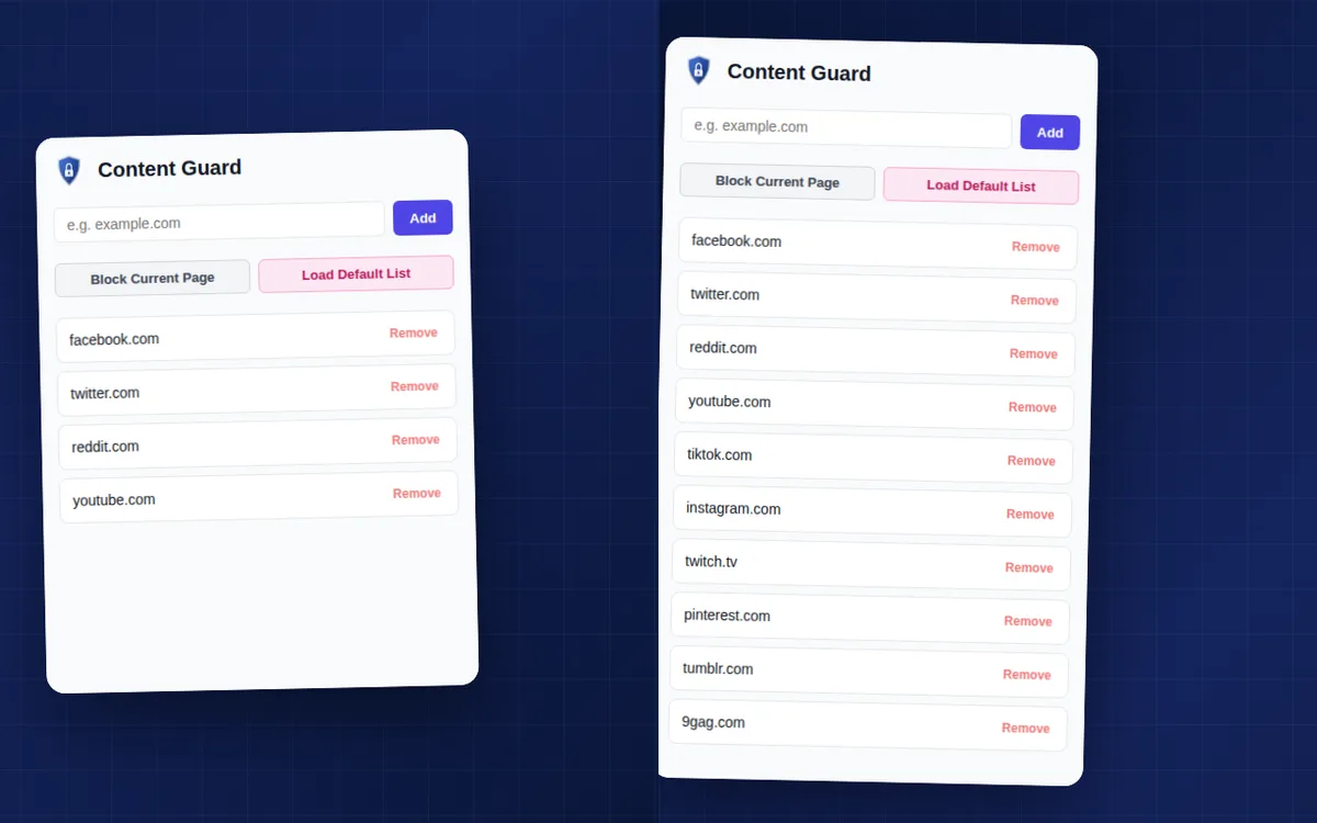 Content Guard Chrome extension
