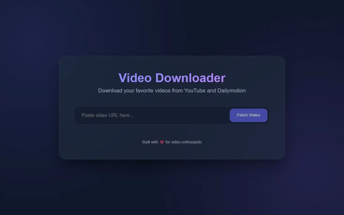 Premium Video Downloader landing page